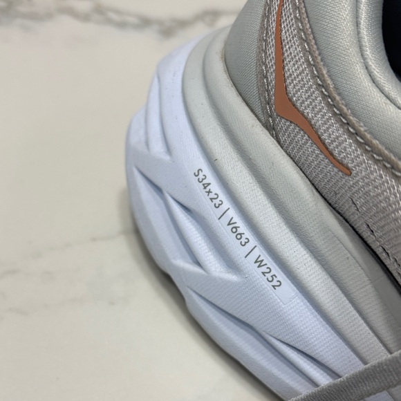 Hoka Women's Gray and Orange Athletic Shoes - Picture 17 of 17